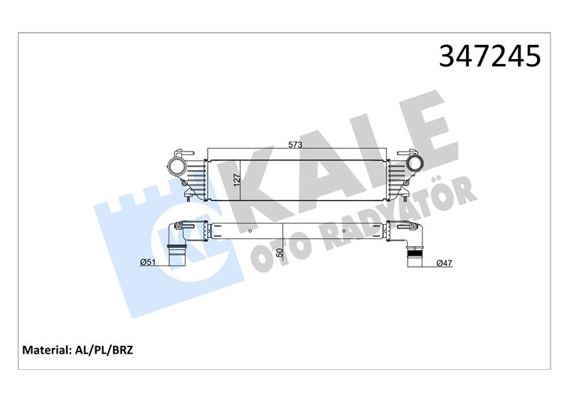 TURBO RADYATORU FIAT EGEA DİZEL 1,3 1,6 MJET MOTOR (KALE)